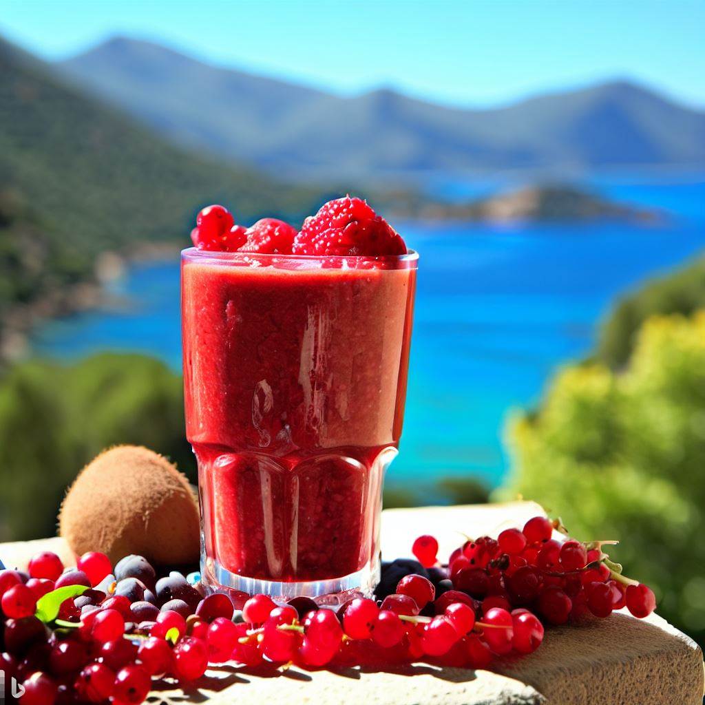 Smoothie énergétique aux fruits rouges et Pollen du Maquis